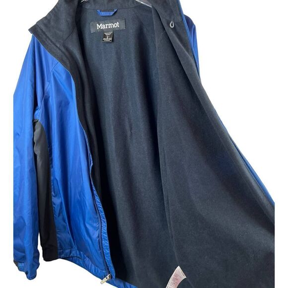 MARMOT Windbreaker Lightweight Fleece Lining in Blue Men's Large - Picture 4 of 11